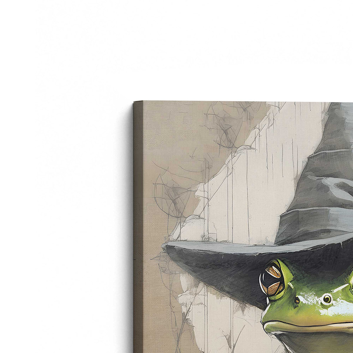 [Color:Stretched Canvas], Picture of the corner of the art
