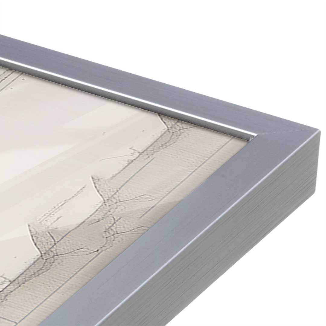 [Color:Polished Chrome], Picture of art in a Polished Chrome frame at an angle