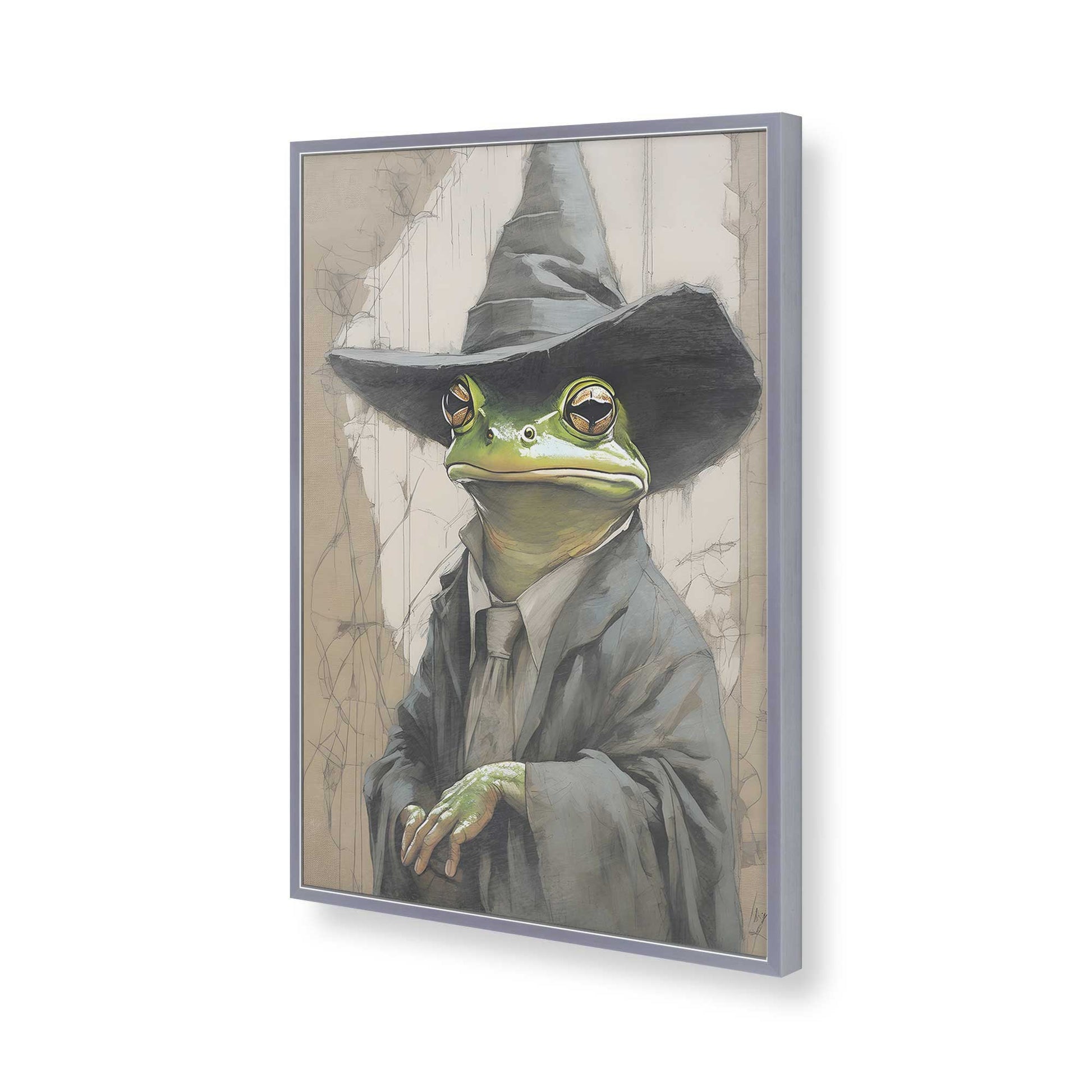 [Color:Polished Chrome], Picture of art in a Polished Chrome frame of the corner