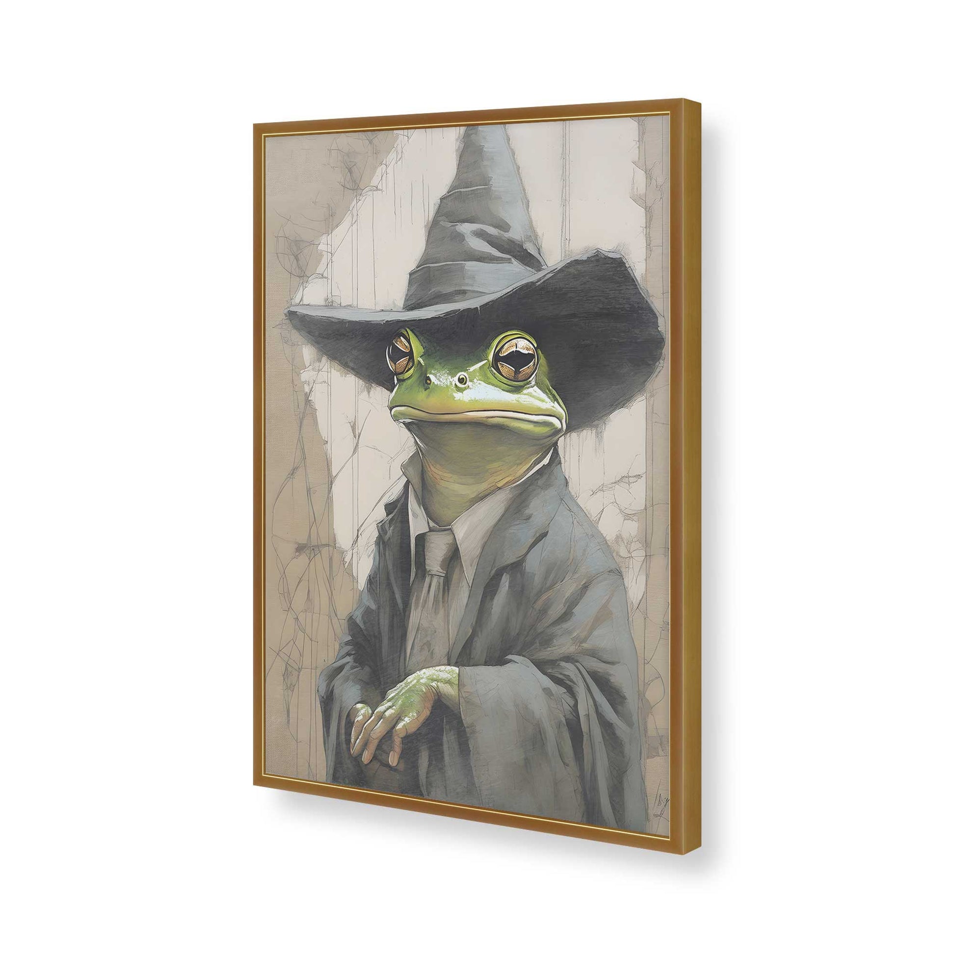 [Color:Polished Gold], Picture of art in a Polished Gold frame of the corner