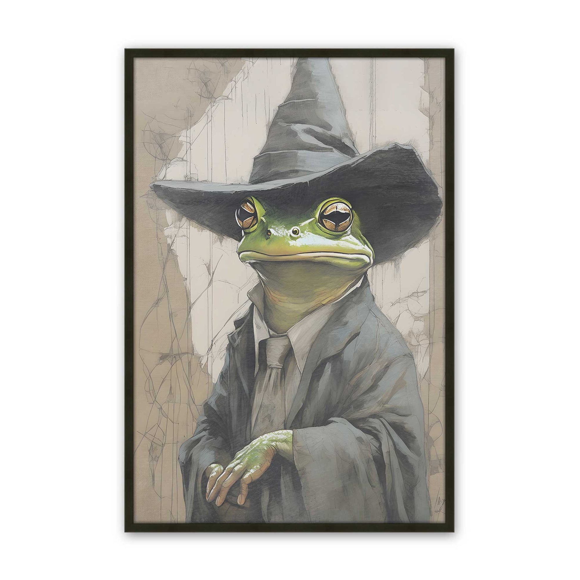 [Color:Satin Black], Picture of art in a Satin Black frame