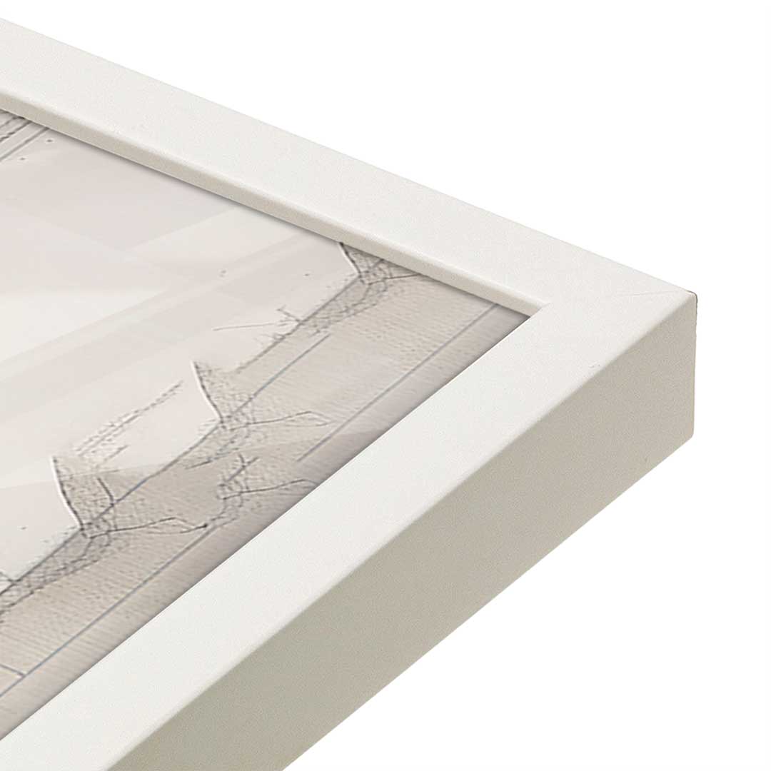 [Color:Opaque White], Picture of art in a Opaque White frame at an angle