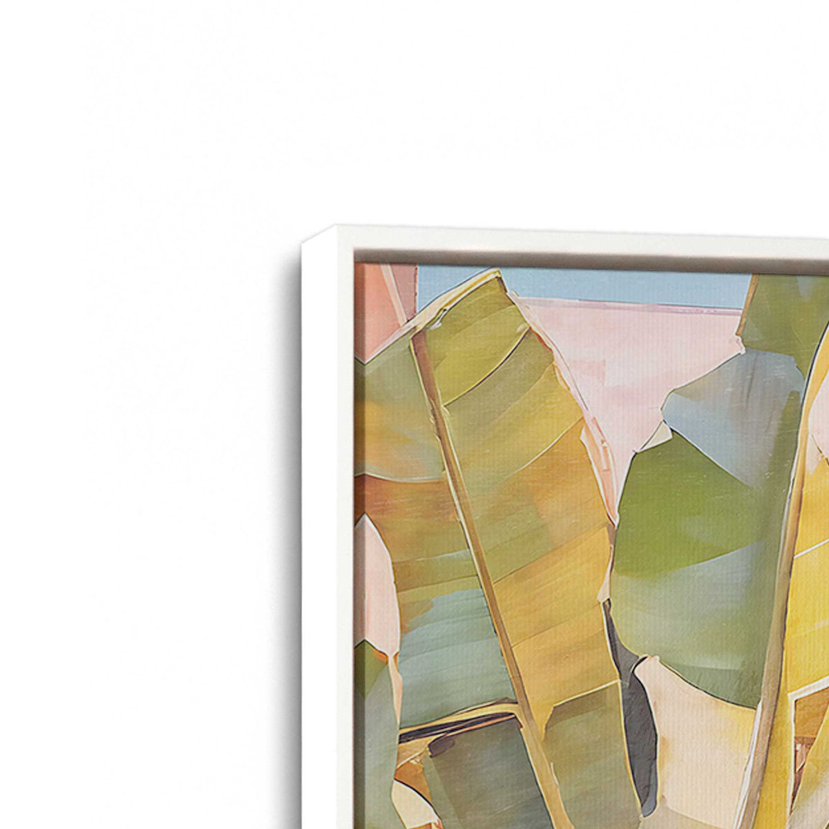 [Color:Opaque White], Picture of art in a White frame at an angle