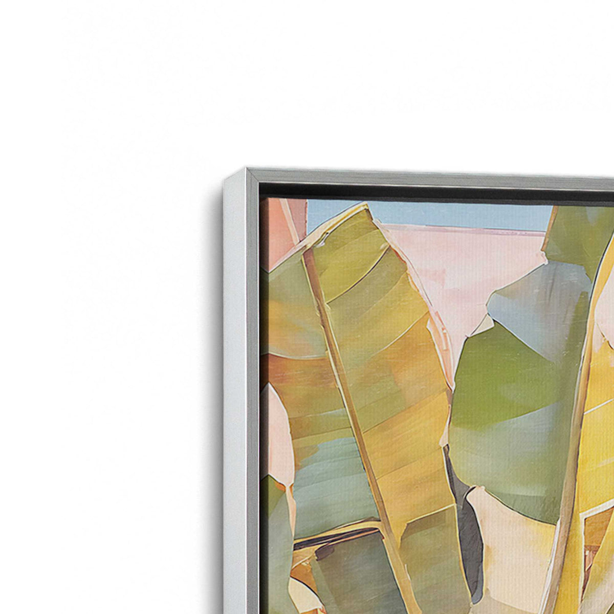 [Color:Polished Chrome], Picture of art in a Polished Chrome frame at an angle