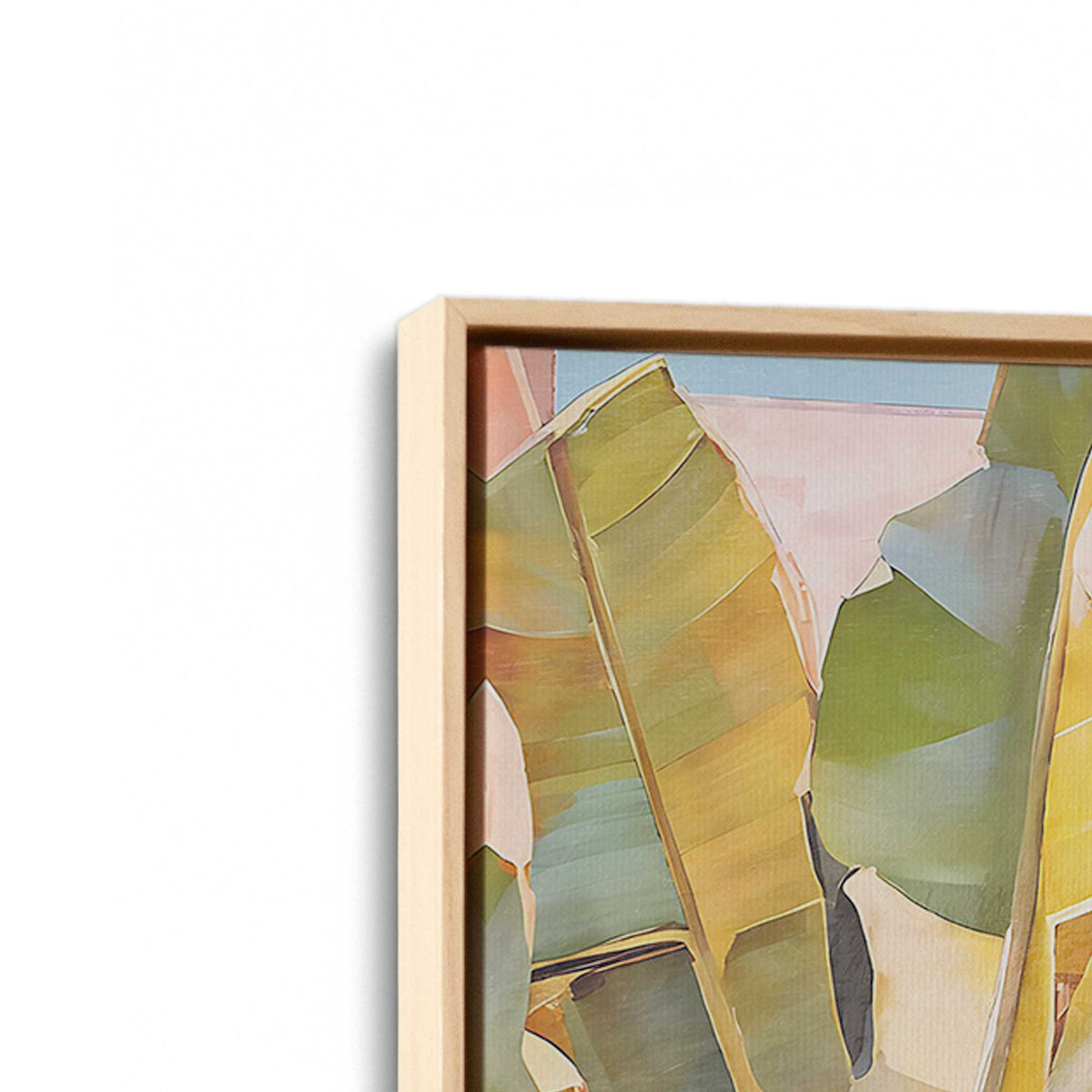 [Color:American Maple], Picture of art in a American Maple frame at an angle