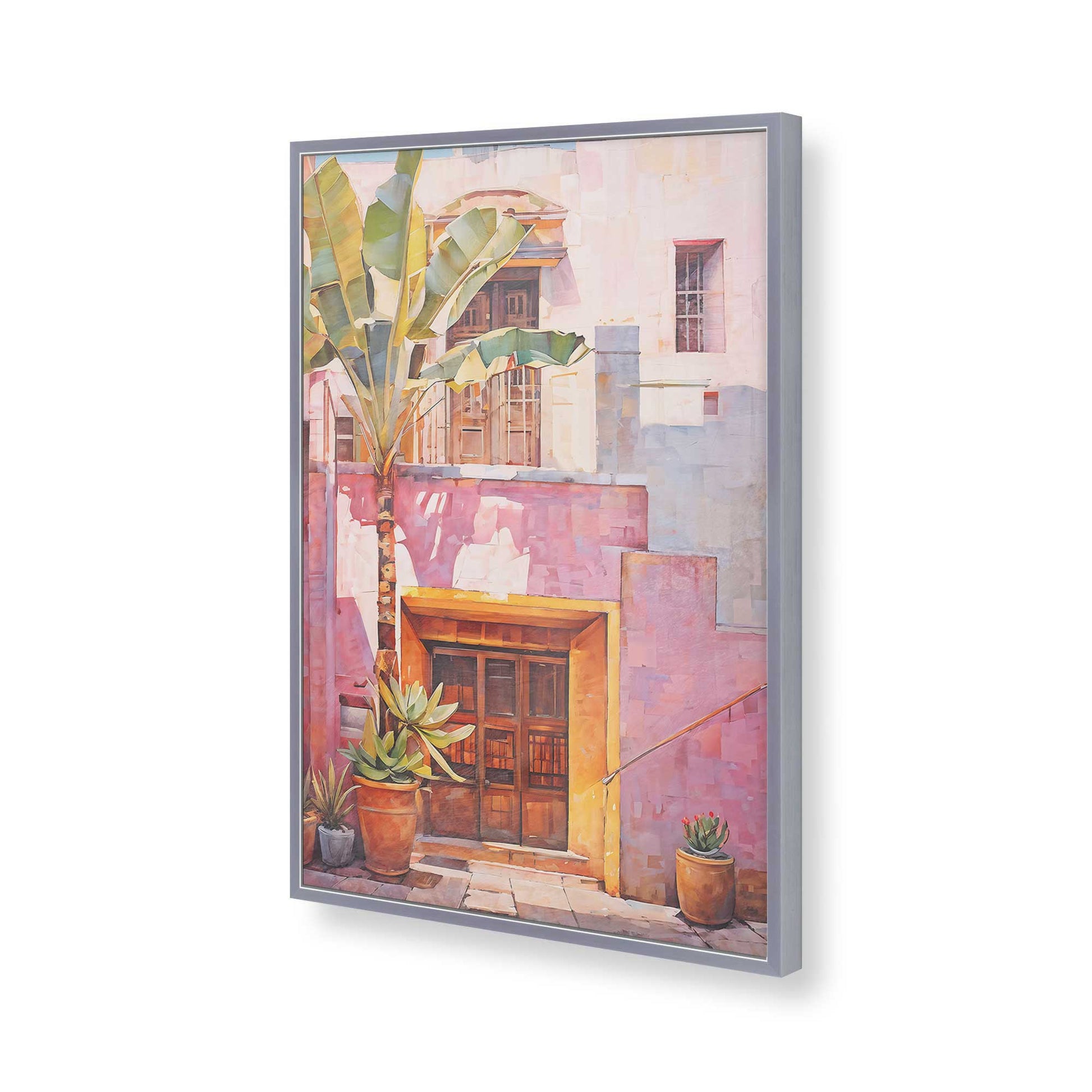 [Color:Polished Chrome], Picture of art in a Polished Chrome frame of the corner