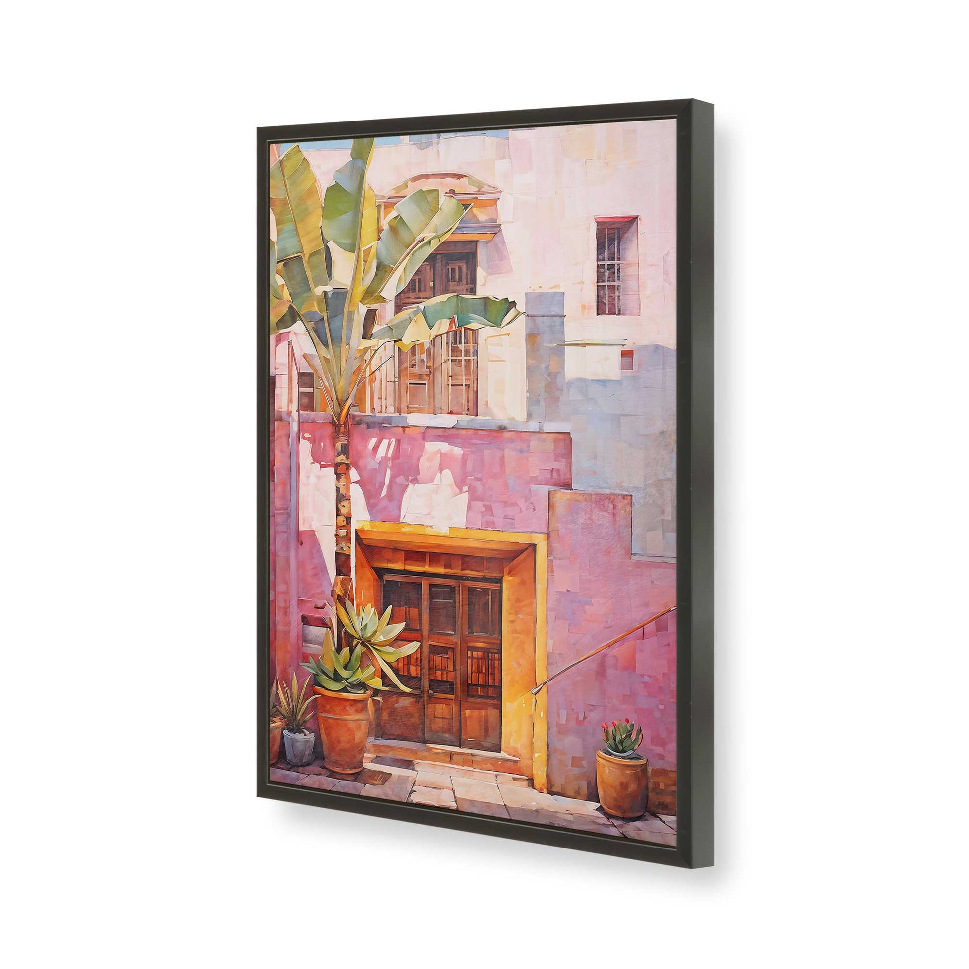 [Color:Satin Black], Picture of art in a Satin Black frame of the corner