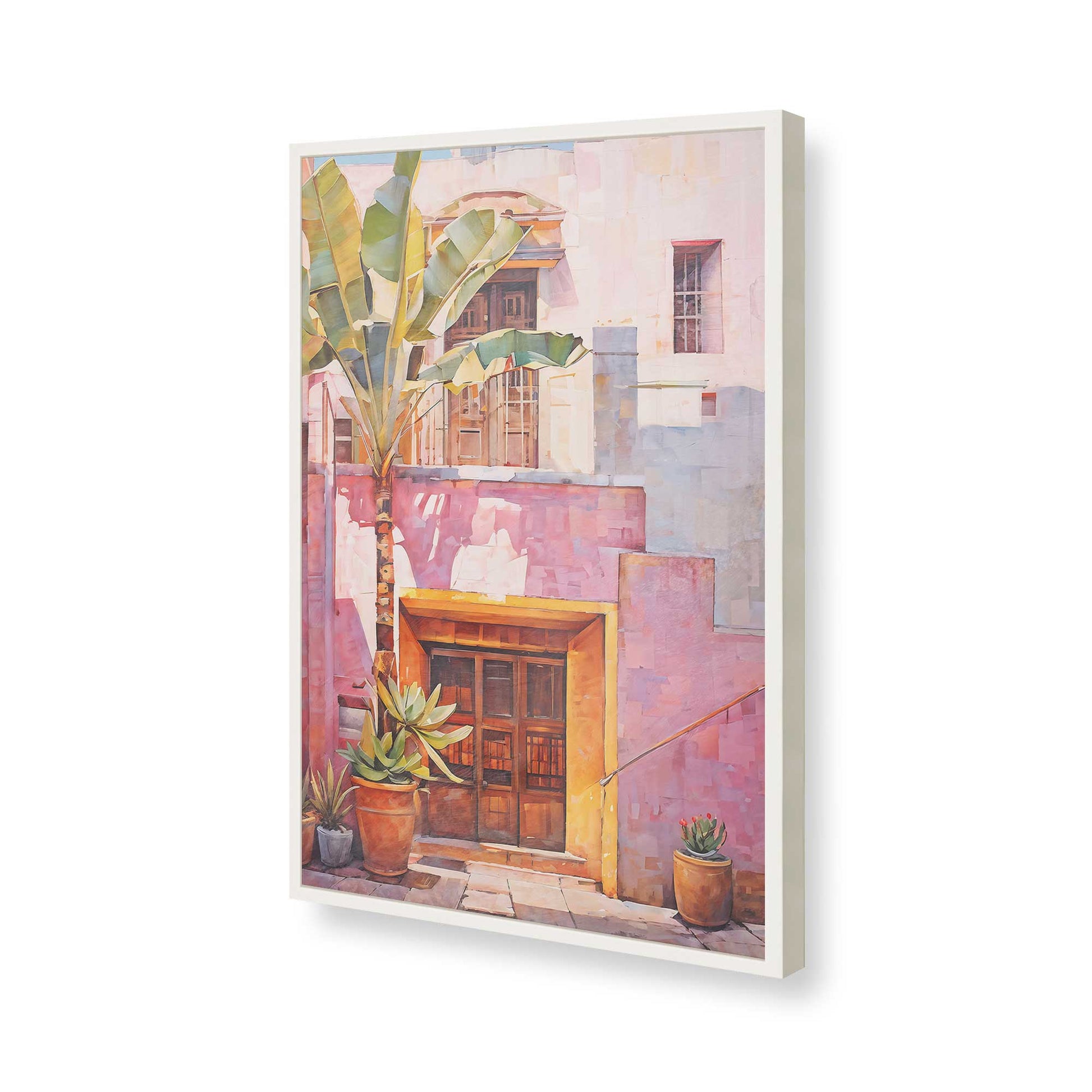 [Color:Opaque White], Picture of art in a Opaque White frame of the corner