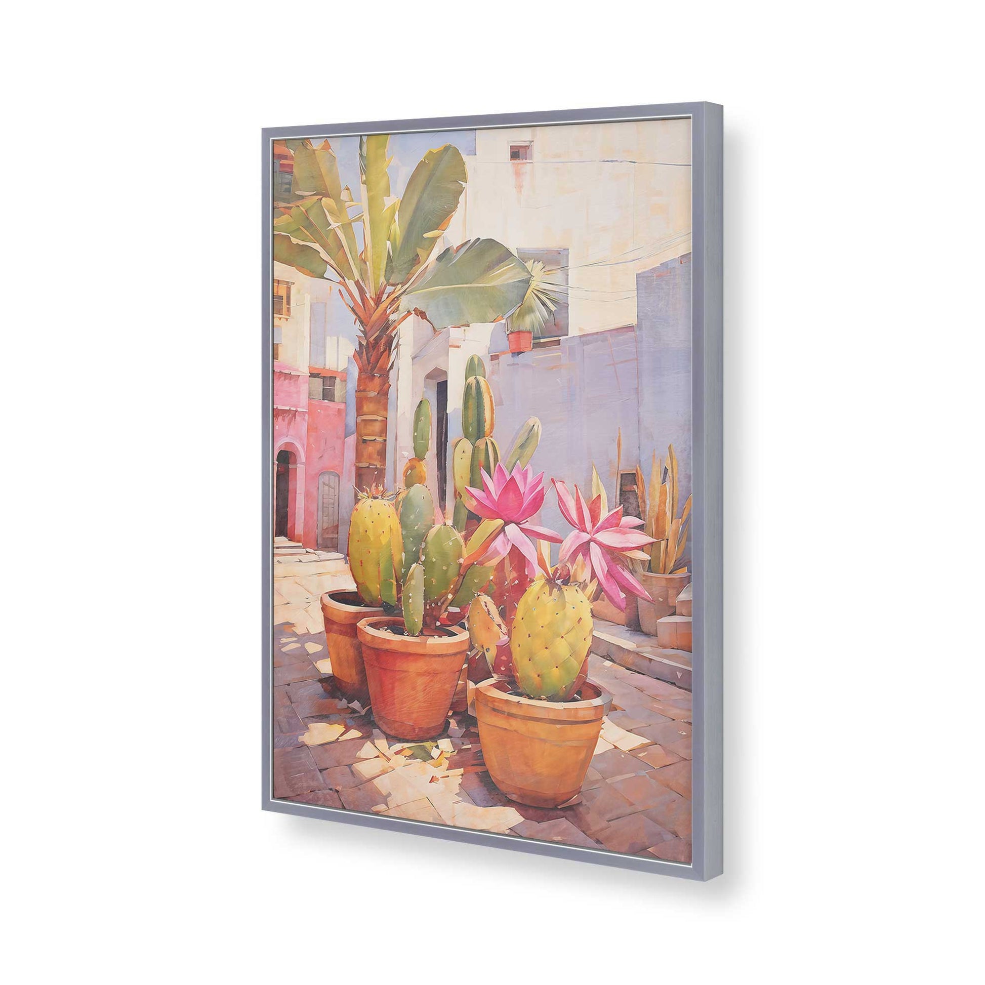 [Color:Polished Chrome], Picture of art in a Polished Chrome frame of the corner