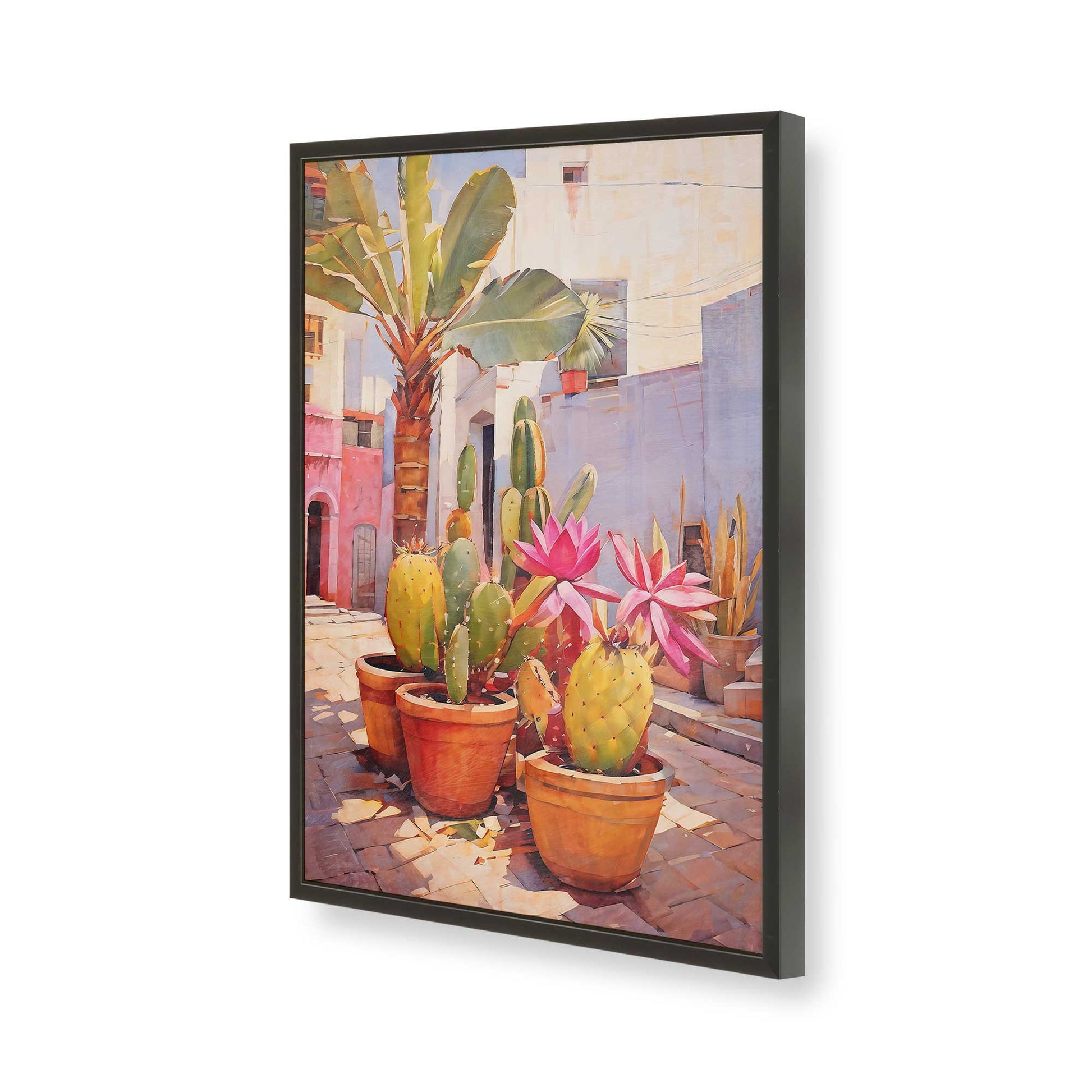 [Color:Satin Black], Picture of art in a Satin Black frame of the corner