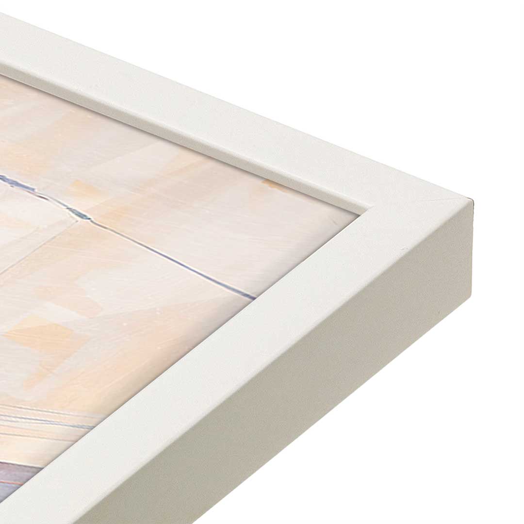[Color:Opaque White], Picture of art in a Opaque White frame at an angle