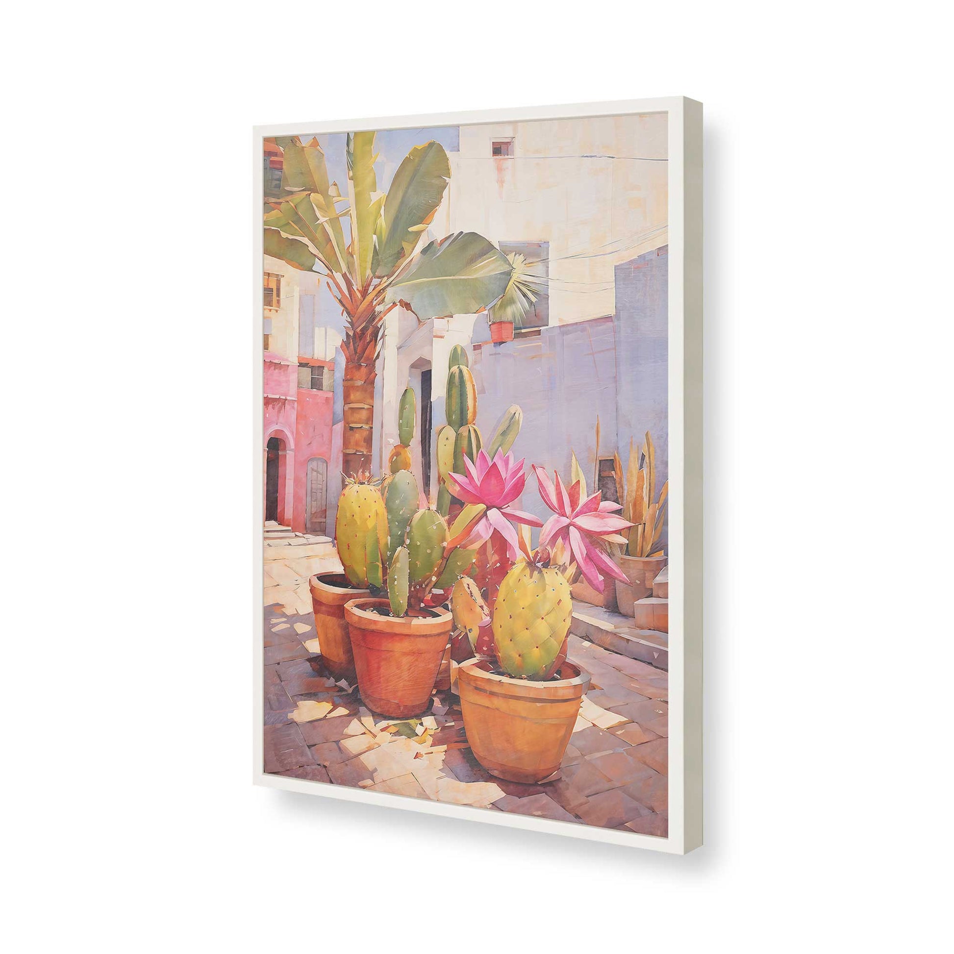 [Color:Opaque White], Picture of art in a Opaque White frame of the corner