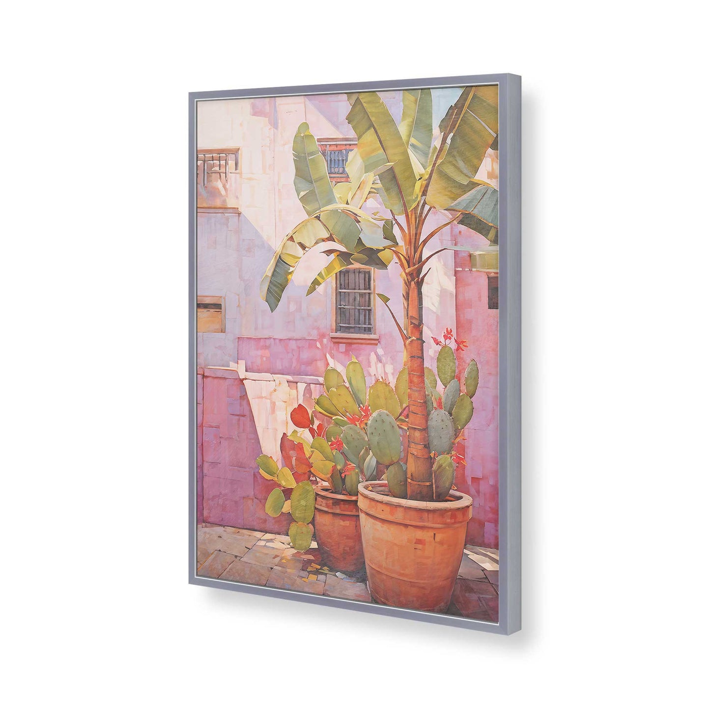 [Color:Polished Chrome], Picture of art in a Polished Chrome frame of the corner