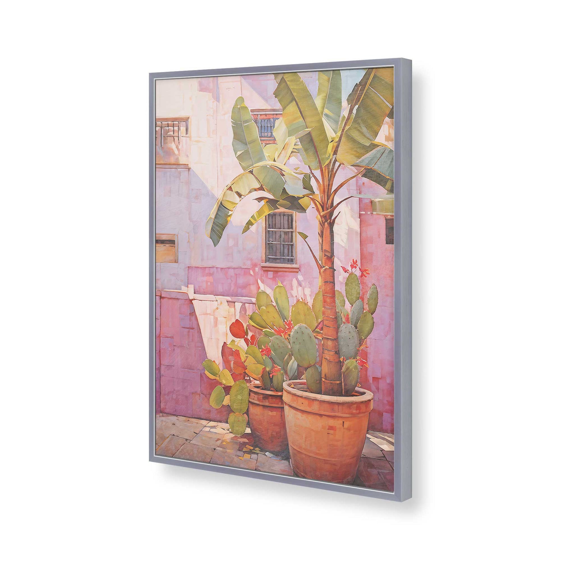 [Color:Polished Chrome], Picture of art in a Polished Chrome frame of the corner