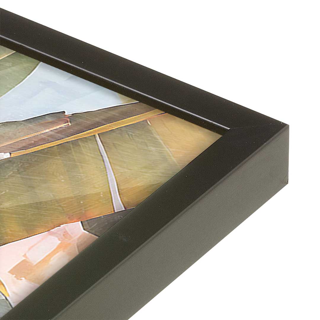 [Color:Satin Black], Picture of art in a Satin Black frame at an angle