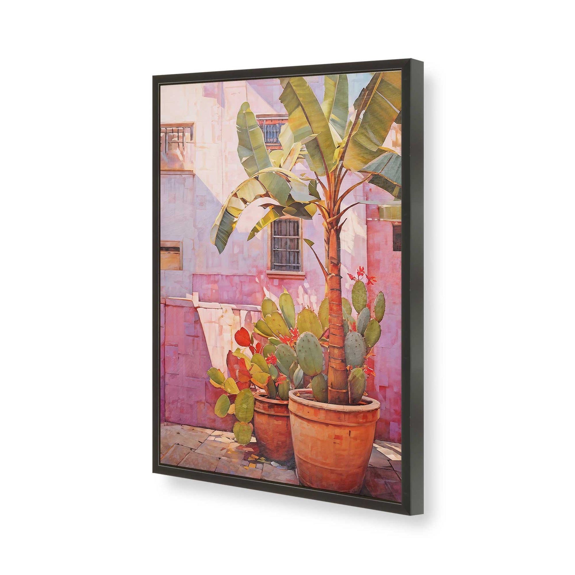 [Color:Satin Black], Picture of art in a Satin Black frame of the corner