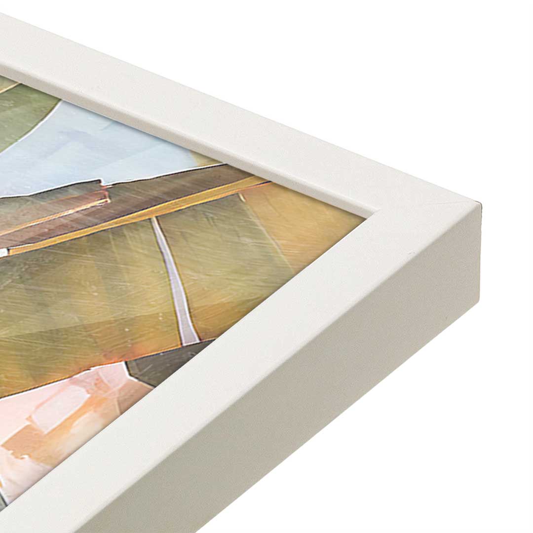 [Color:Opaque White], Picture of art in a Opaque White frame at an angle