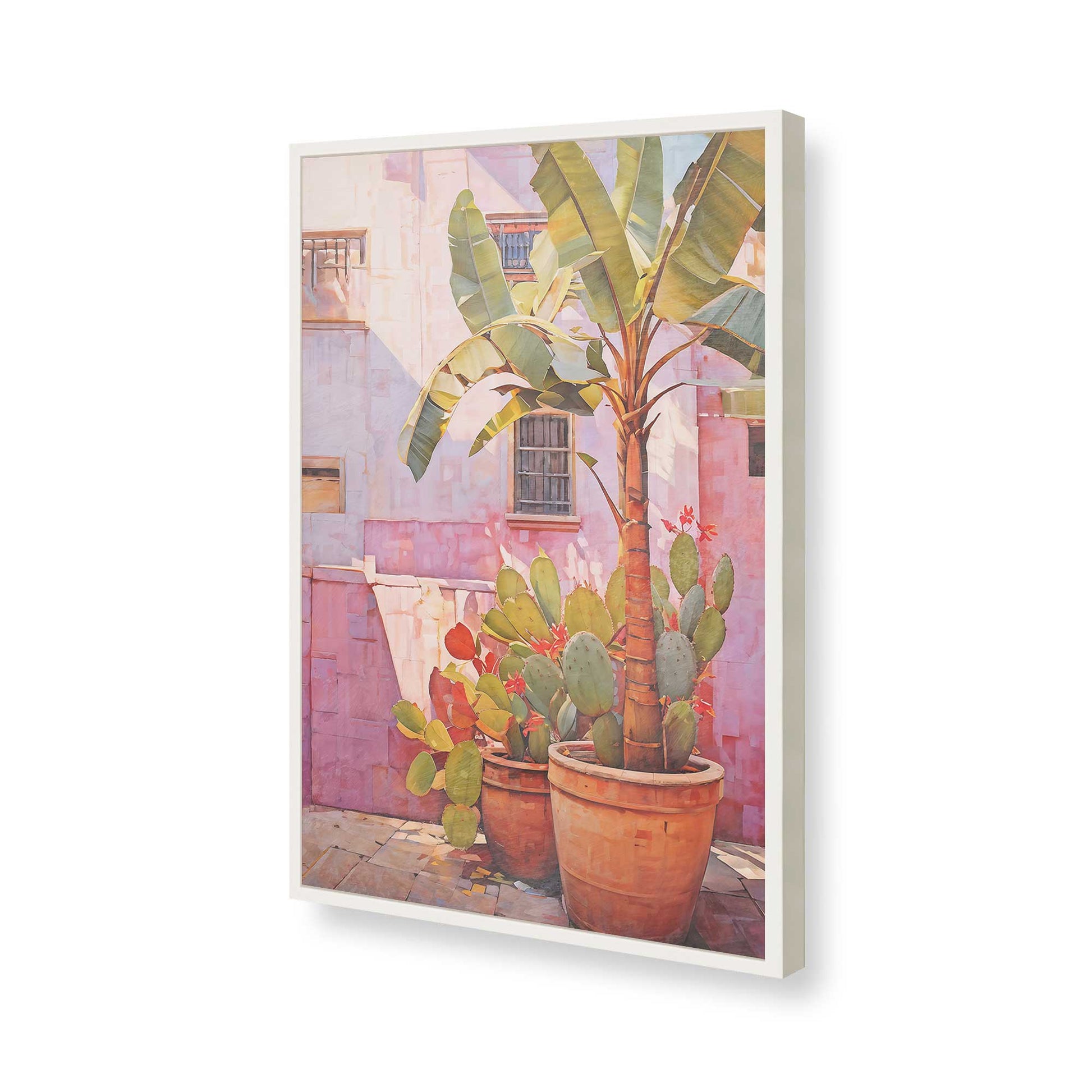 [Color:Opaque White], Picture of art in a Opaque White frame of the corner