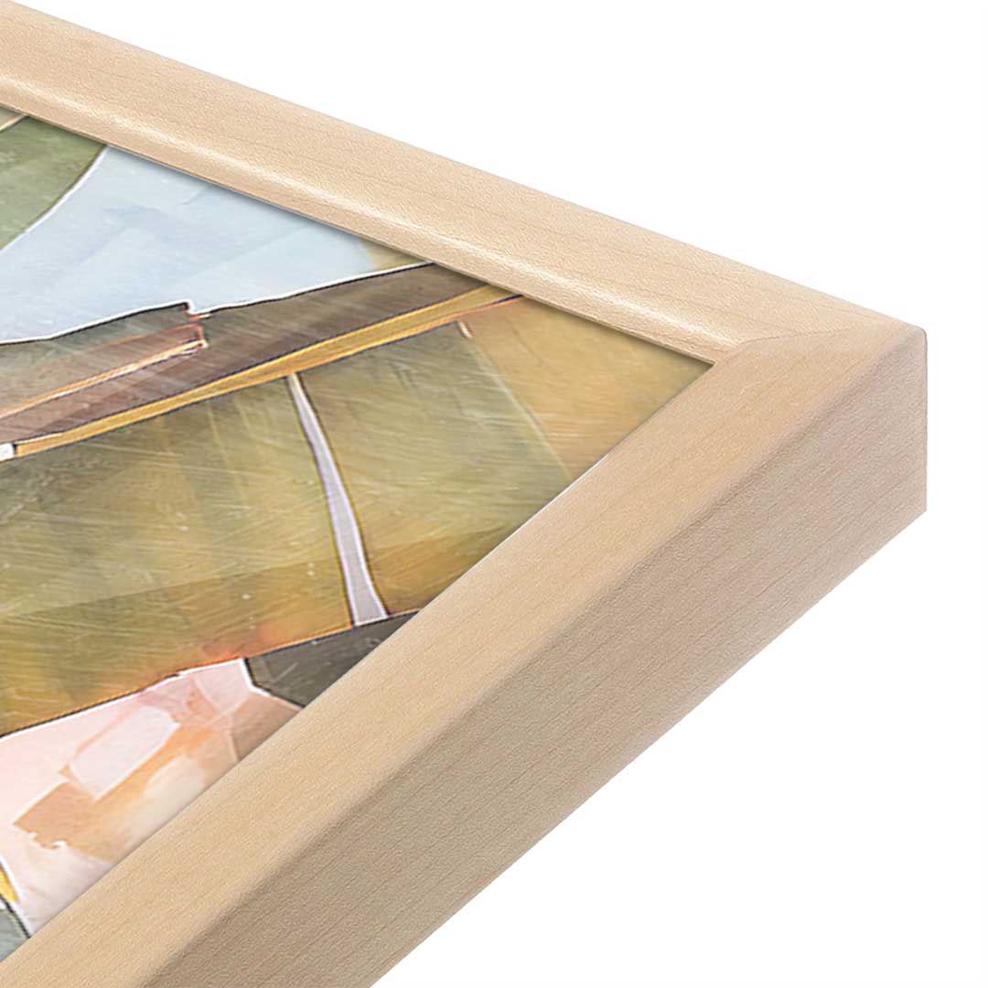 [Color:Raw Maple], Picture of art in a Raw Maple frame at an angle