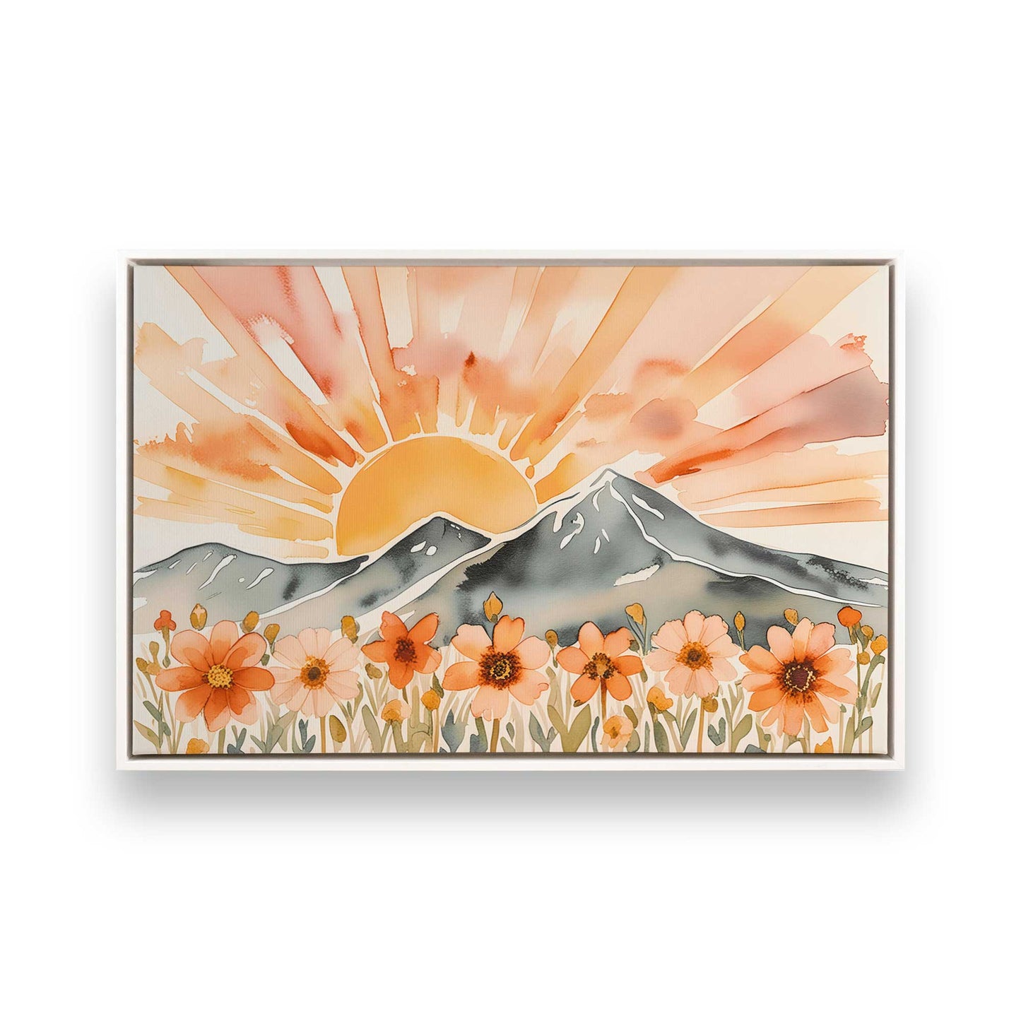 [Color:Opaque White], Picture of art in a White frame