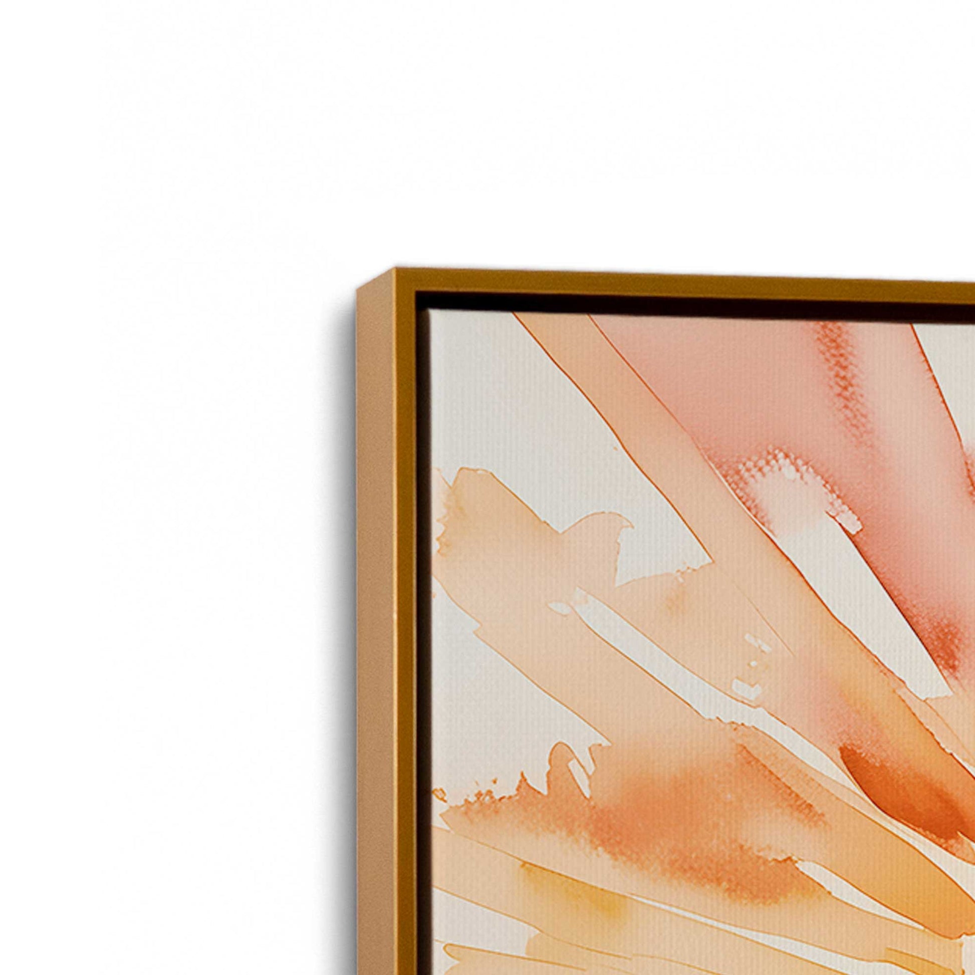 [Color:Polished Gold], Picture of art in a Polished Gold frame at an angle