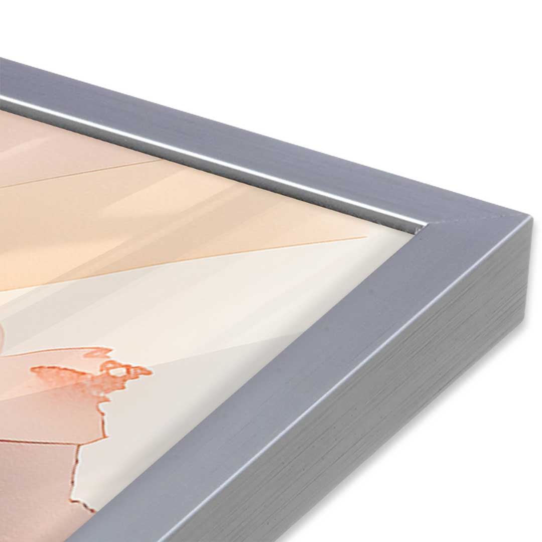 [Color:Polished Chrome], Picture of art in a Polished Chrome frame at an angle