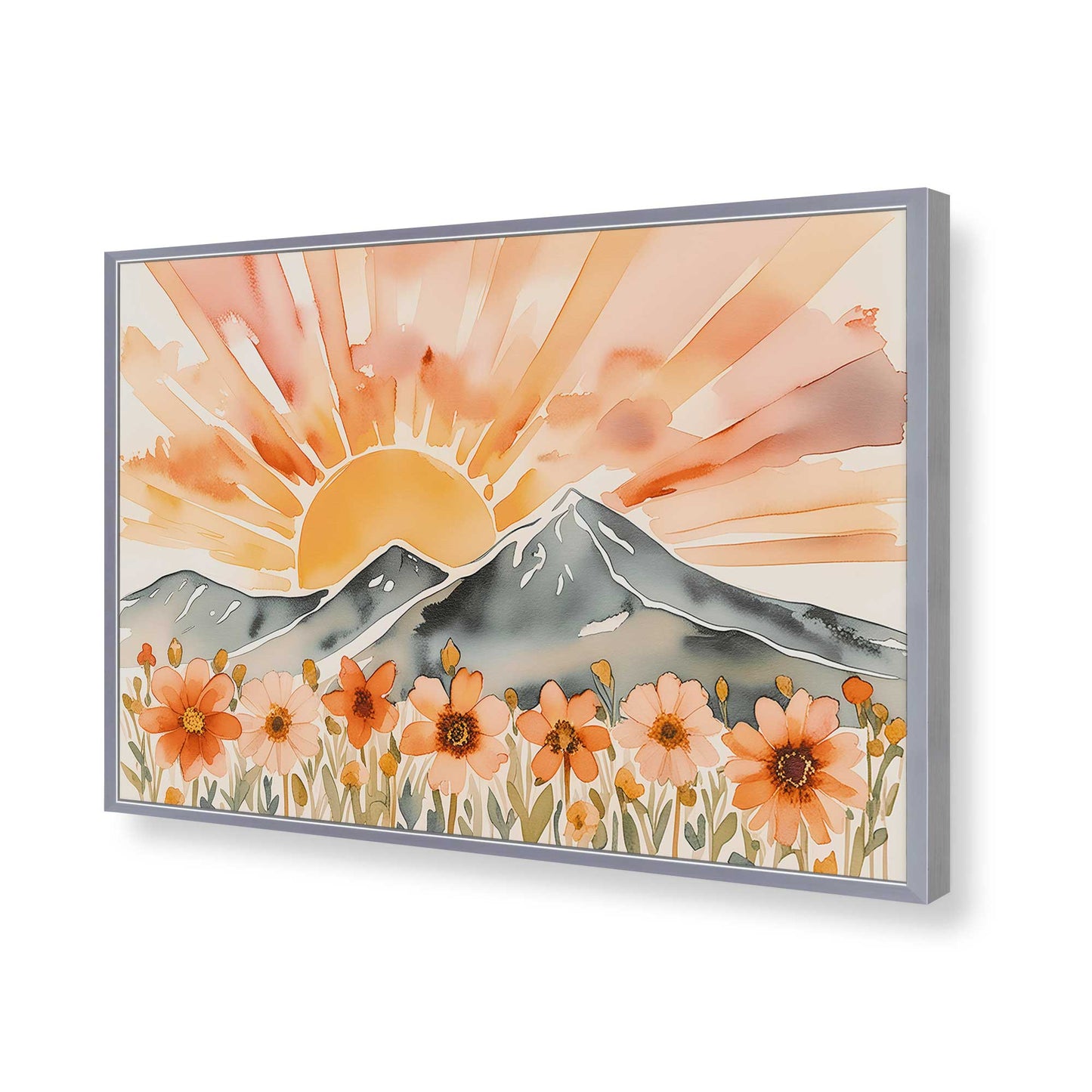 [Color:Polished Chrome], Picture of art in a Polished Chrome frame of the corner