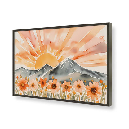 [Color:Satin Black], Picture of art in a Satin Black frame of the corner