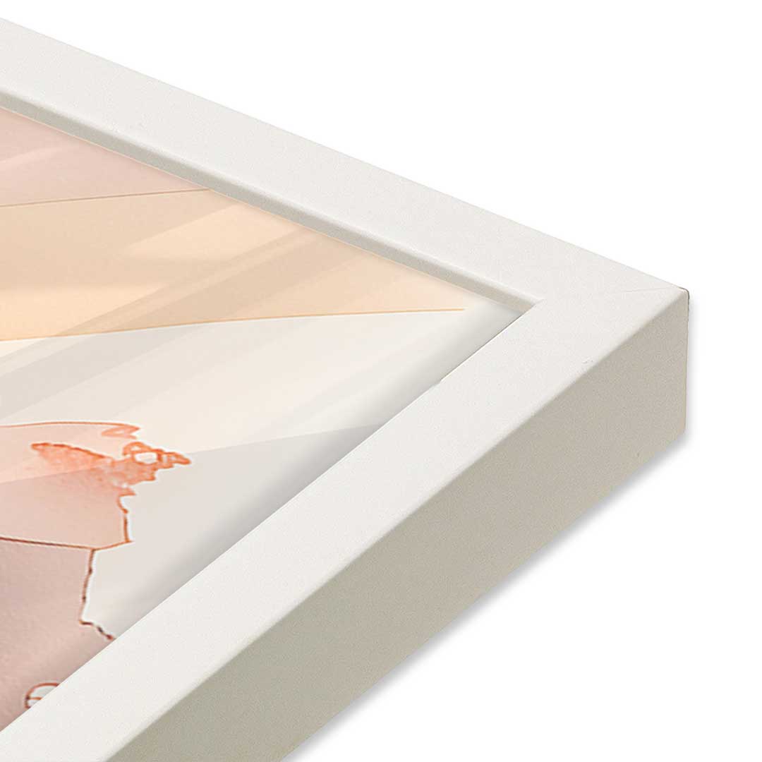 [Color:Opaque White], Picture of art in a Opaque White frame at an angle