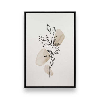 Chill Flower Sketches, Set of 3 Canvas Prints