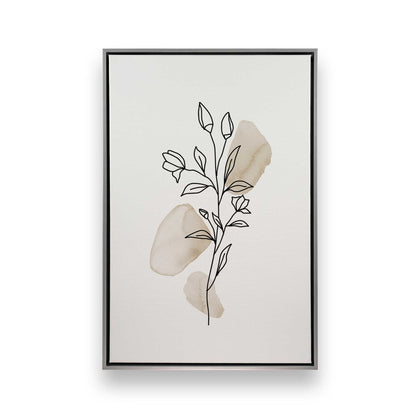 Chill Flower Sketches, Set of 3 Canvas Prints
