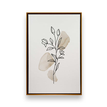 Chill Flower Sketches, Set of 3 Canvas Prints