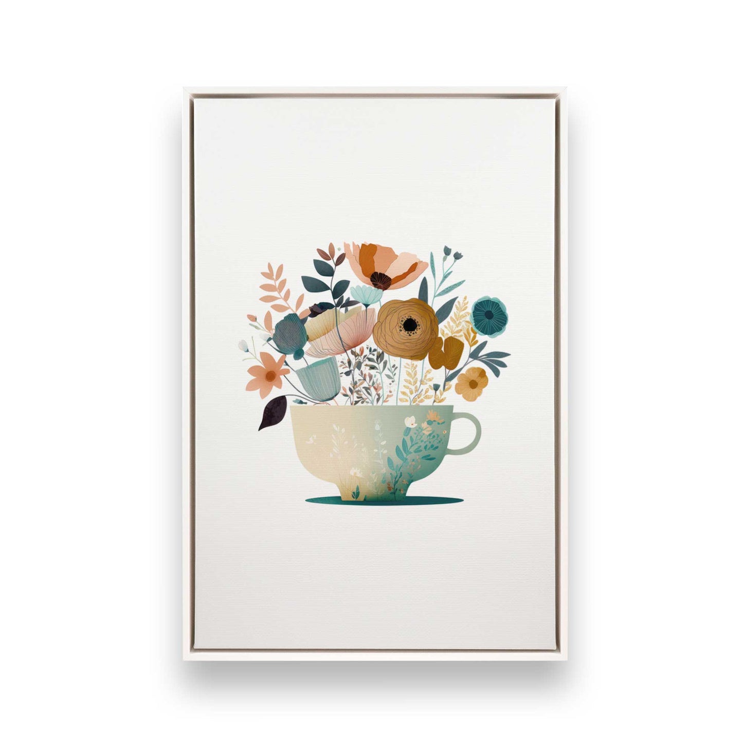 [Color:Opaque White], Picture of art in a White frame