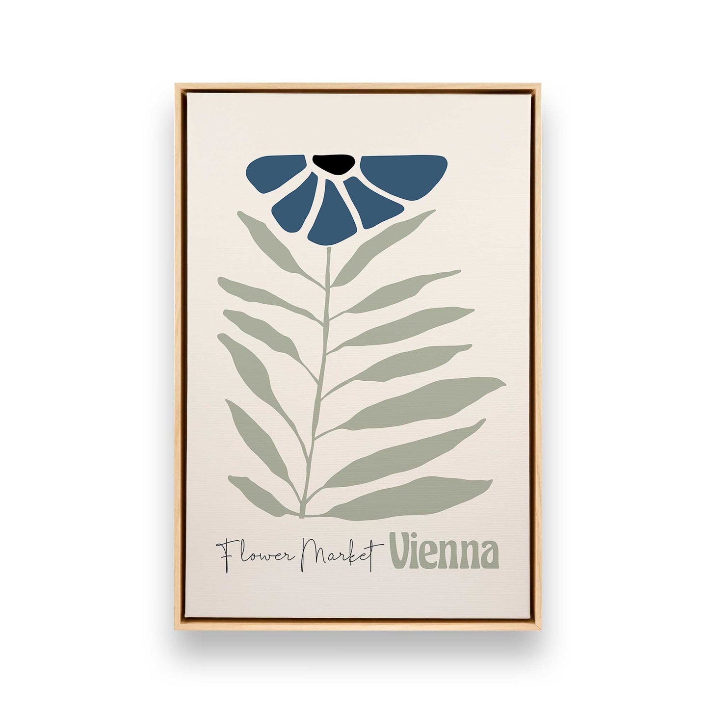 Blue Global Blooms, Set of 3 Canvas Prints