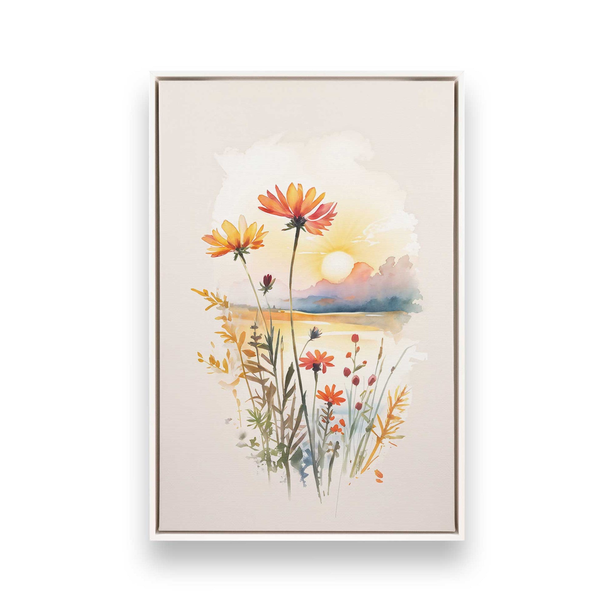 [Color:Opaque White], Picture of art in a White frame