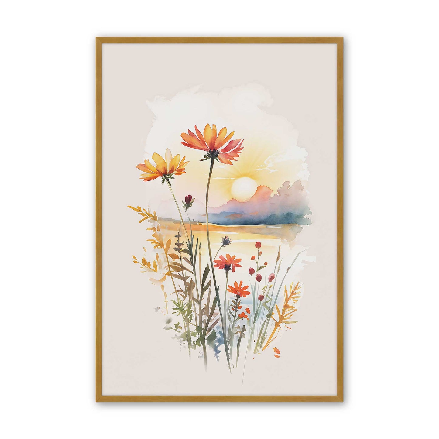 [Color:Polished Gold], Picture of art in a Polished Gold frame