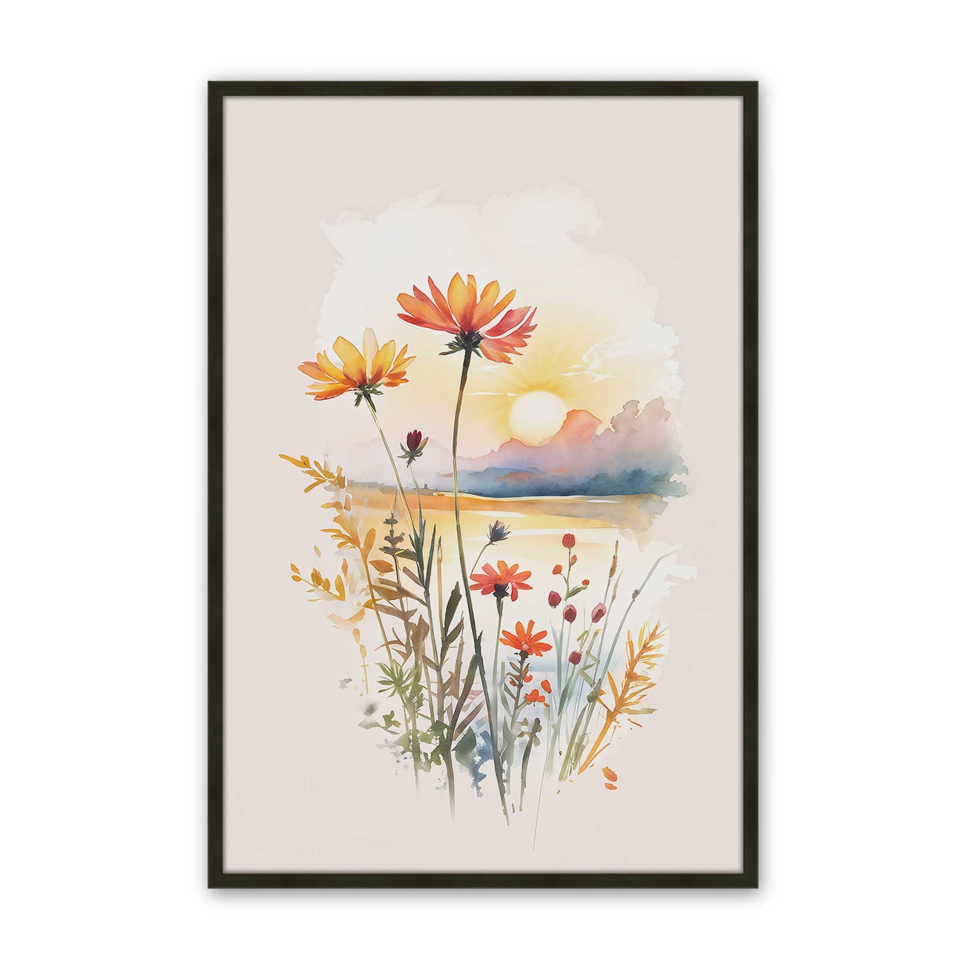 [Color:Satin Black], Picture of art in a Satin Black frame