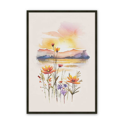 [Color:Satin Black], Picture of art in a Satin Black frame