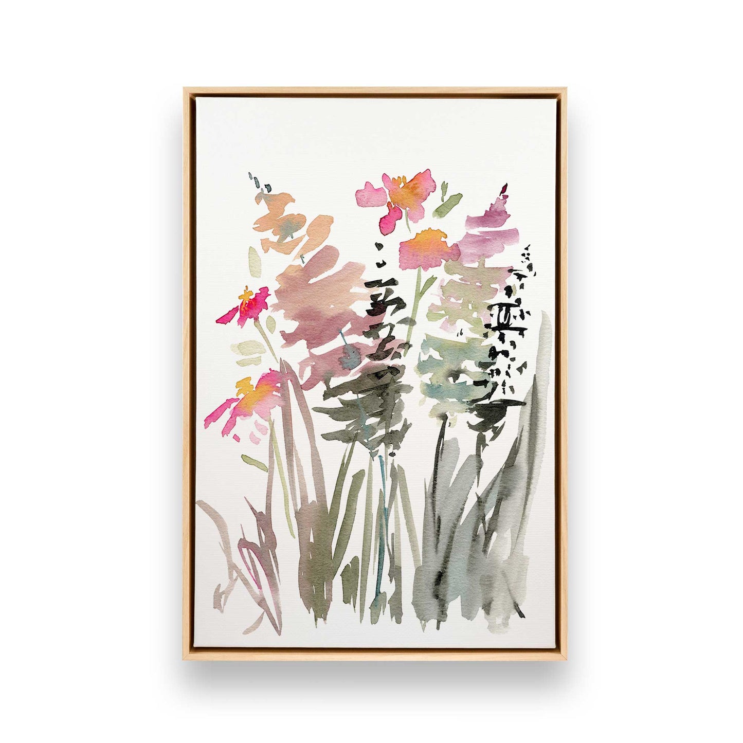 Pinky Meadow Pops, Set of 3 Canvas Prints
