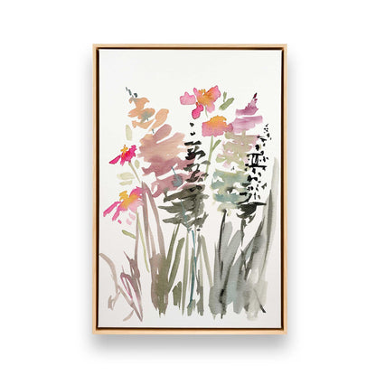 Pinky Meadow Pops, Set of 3 Canvas Prints