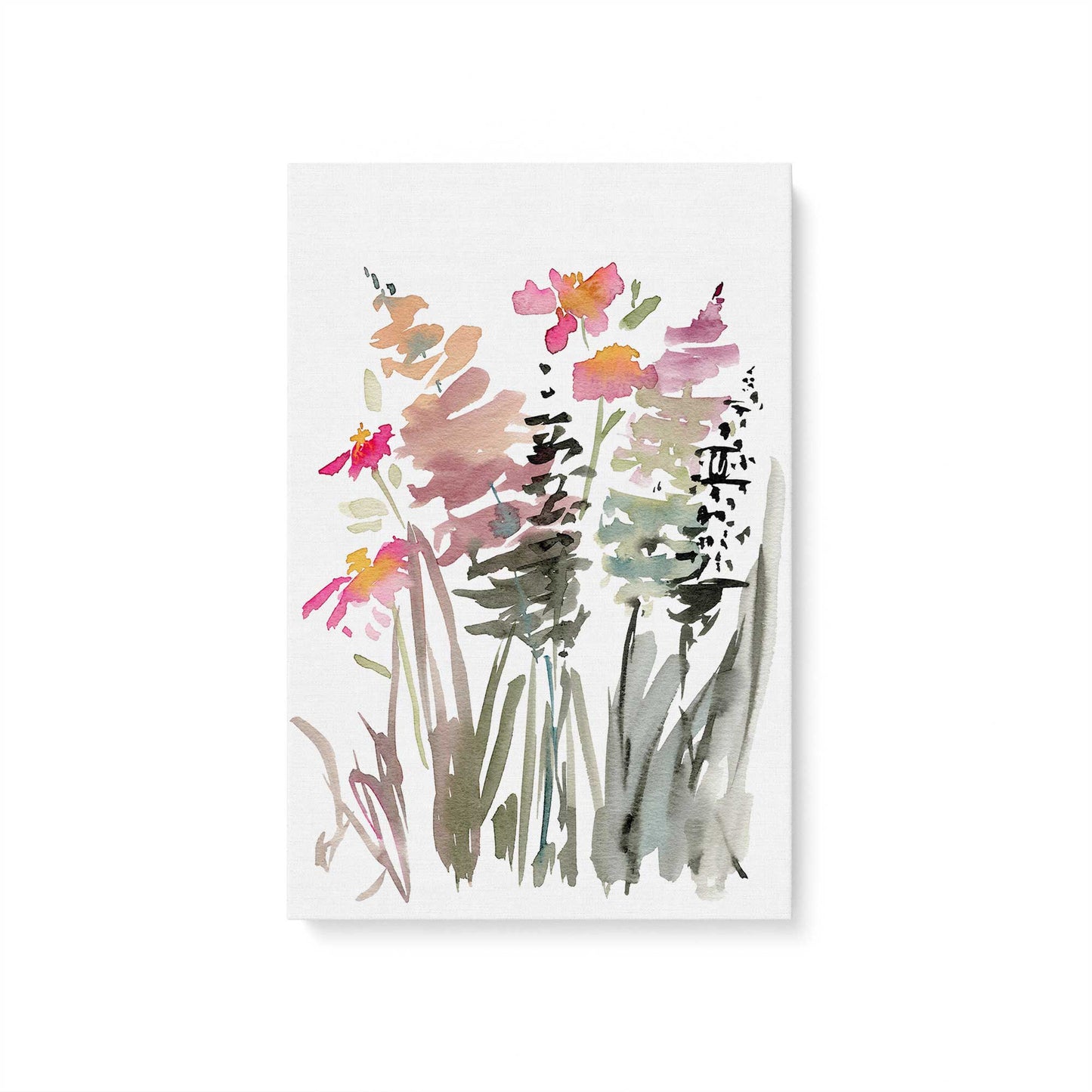 Pinky Meadow Pops, Set of 3 Canvas Prints
