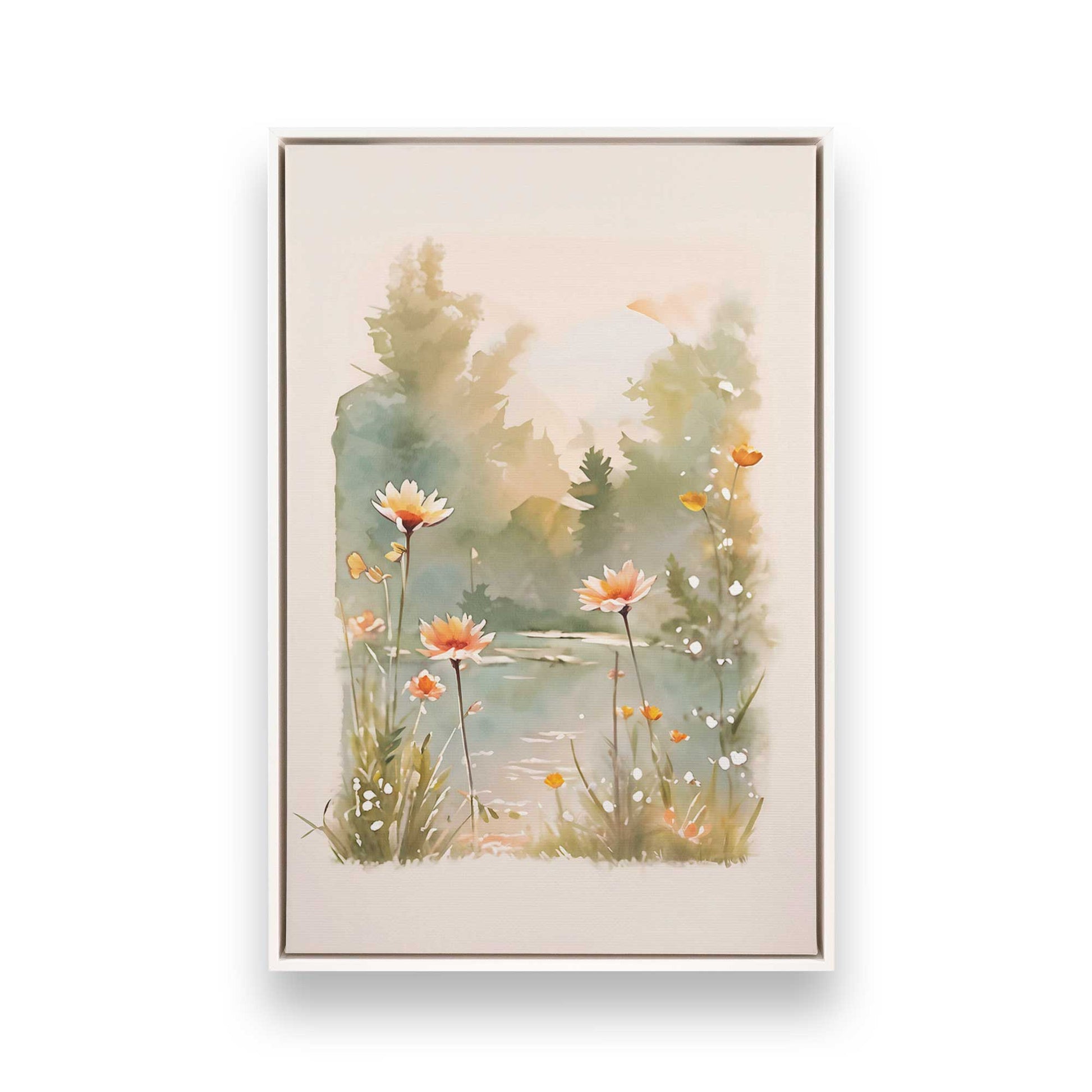 [Color:Opaque White], Picture of art in a White frame