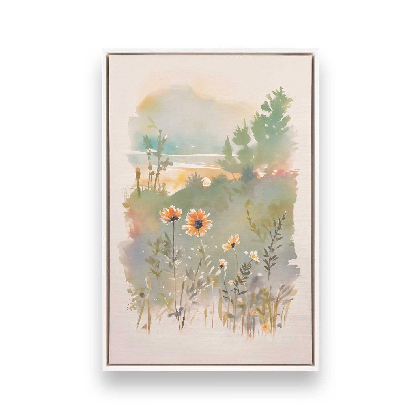 Sunny Flower Days, Set of 3 Canvas Prints