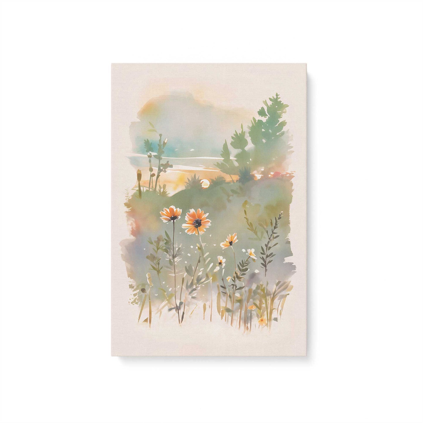 Sunny Flower Days, Set of 3 Canvas Prints