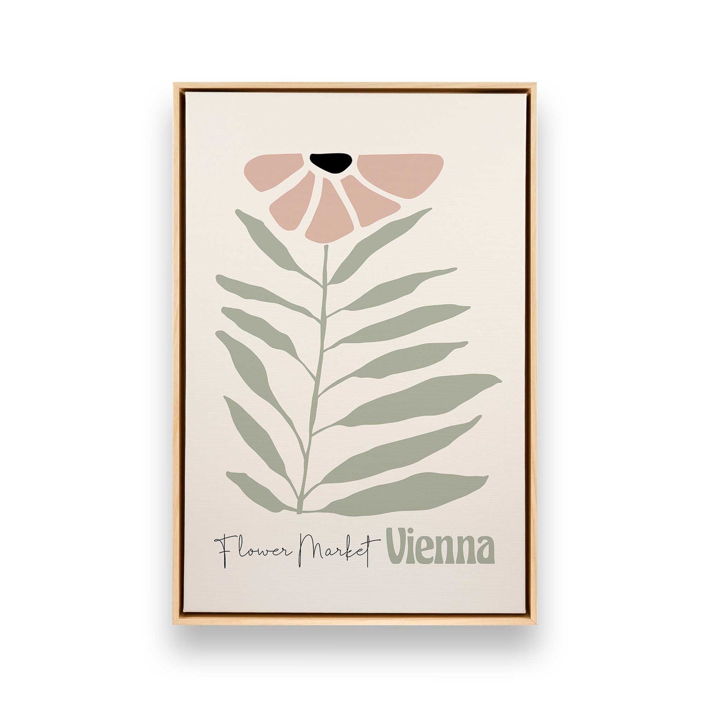 Pink Global Blooms, Set of 3 Canvas Prints