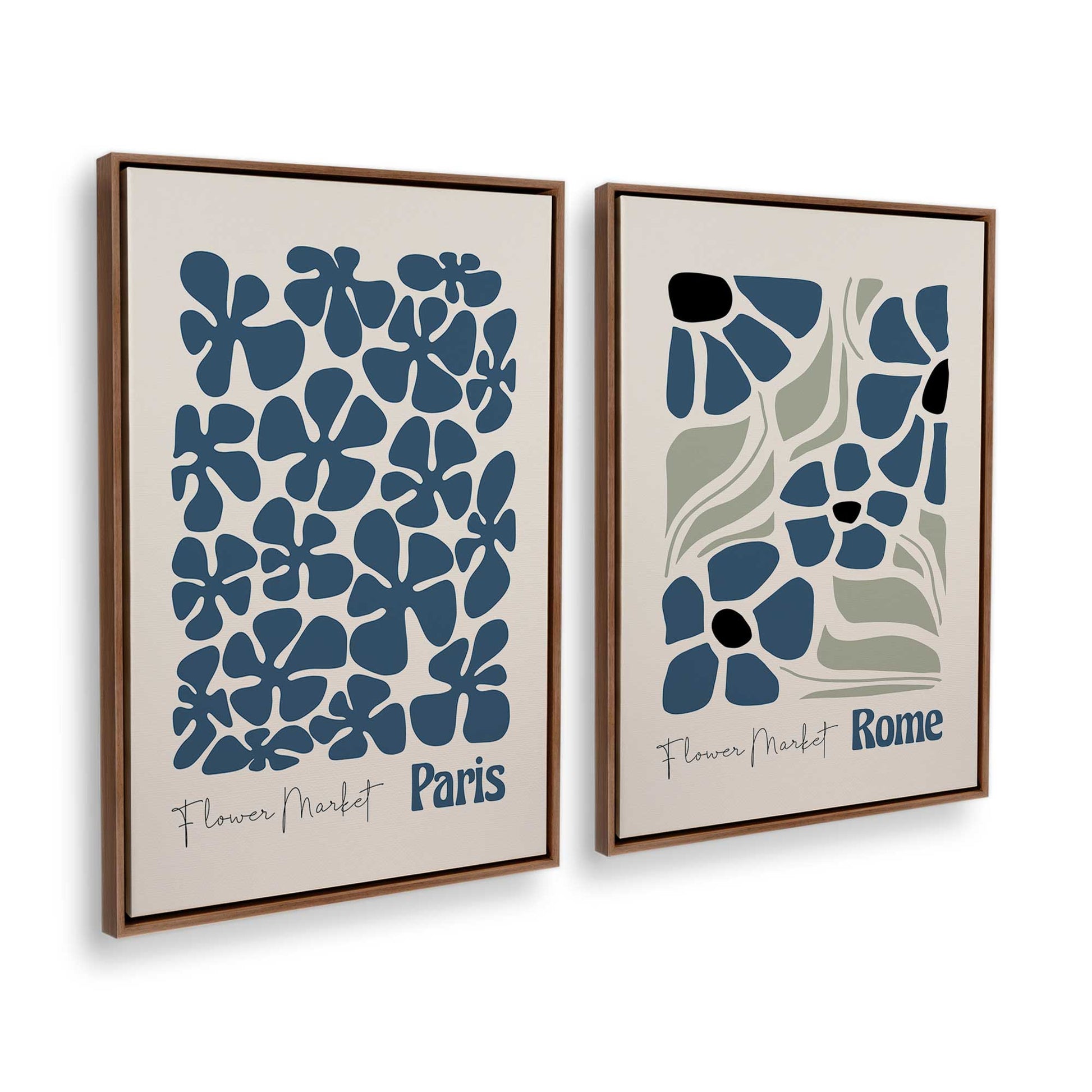 [Color:Walnut], Picture of art in a Walnut frame at an angle