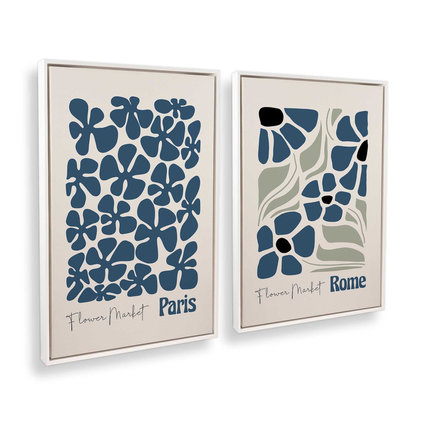 [Color:Opaque White], Picture of art in a White frame at an angle
