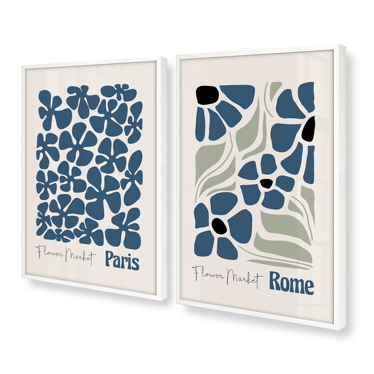 [Color:Opaque White], Picture of art in a Opaque White frame at an angle