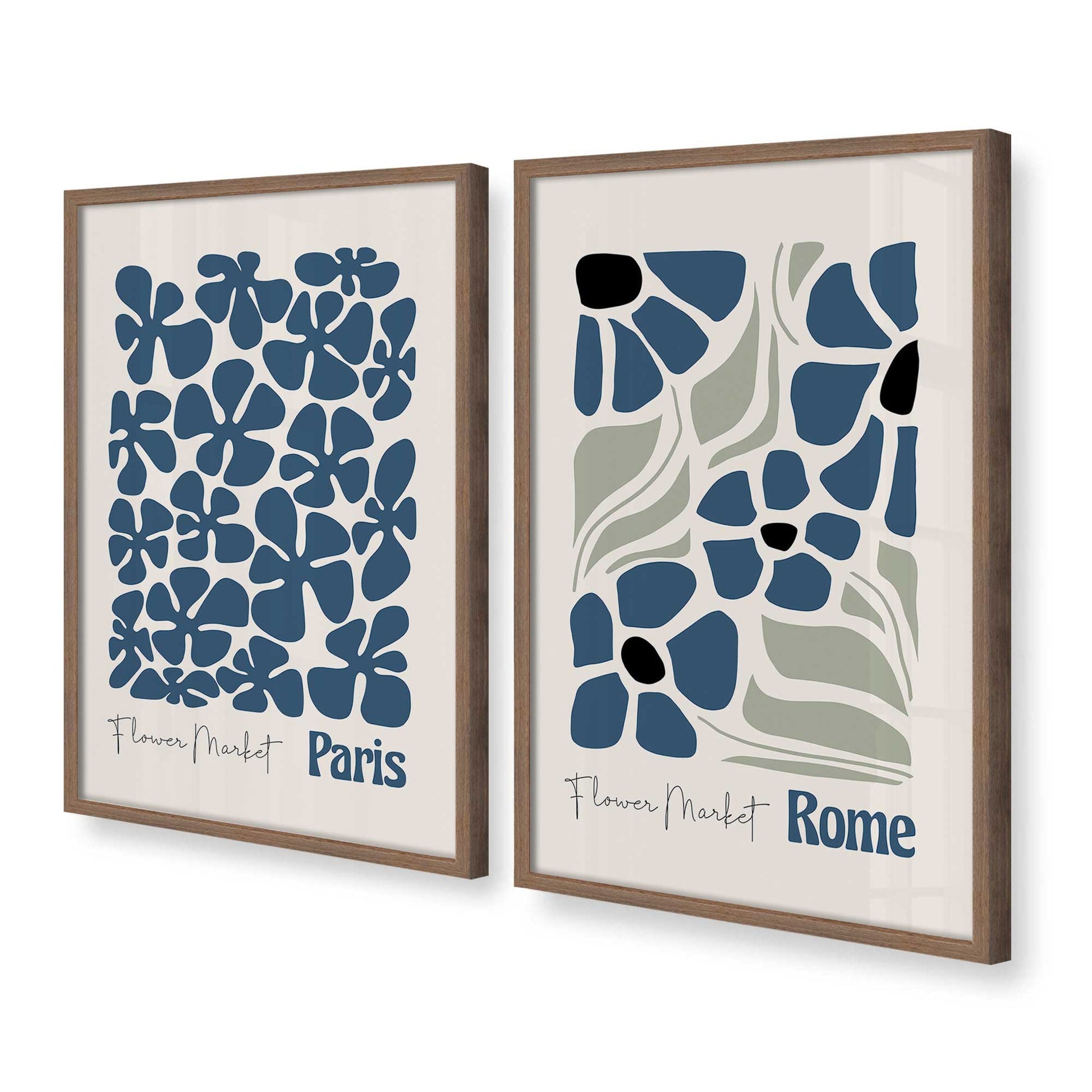 [Color:Walnut], Picture of art in a Walnut frame at an angle