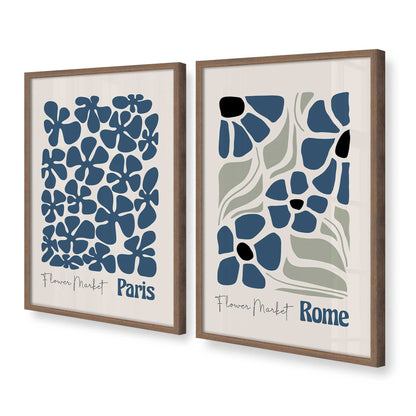 [Color:Walnut], Picture of art in a Walnut frame at an angle